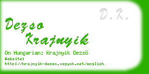 dezso krajnyik business card